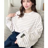 綿100％無地＆ボーダー.オーバーサイズロングスリーブTシャツ | moment+ | 詳細画像62 