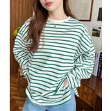 綿100％無地＆ボーダー.オーバーサイズロングスリーブTシャツ | moment+ | 詳細画像64 