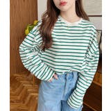 綿100％無地＆ボーダー.オーバーサイズロングスリーブTシャツ | moment+ | 詳細画像66 