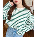 綿100％無地＆ボーダー.オーバーサイズロングスリーブTシャツ | moment+ | 詳細画像67 