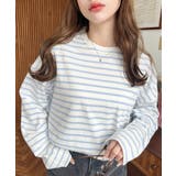 綿100％無地＆ボーダー.オーバーサイズロングスリーブTシャツ | moment+ | 詳細画像68 