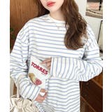 綿100％無地＆ボーダー.オーバーサイズロングスリーブTシャツ | moment+ | 詳細画像72 