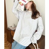綿100％無地＆ボーダー.オーバーサイズロングスリーブTシャツ | moment+ | 詳細画像73 
