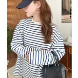 綿100％無地＆ボーダー.オーバーサイズロングスリーブTシャツ | moment+ | 詳細画像77 