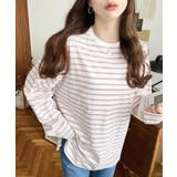綿100％無地＆ボーダー.オーバーサイズロングスリーブTシャツ | moment+ | 詳細画像82 