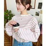 綿100％無地＆ボーダー.オーバーサイズロングスリーブTシャツ | moment+ | 詳細画像85 