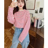 綿100％無地＆ボーダー.オーバーサイズロングスリーブTシャツ | moment+ | 詳細画像88 