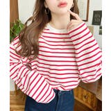 綿100％無地＆ボーダー.オーバーサイズロングスリーブTシャツ | moment+ | 詳細画像89 