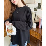 綿100％無地＆ボーダー.オーバーサイズロングスリーブTシャツ | moment+ | 詳細画像9 