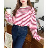 綿100％無地＆ボーダー.オーバーサイズロングスリーブTシャツ | moment+ | 詳細画像90 