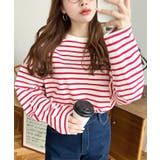 綿100％無地＆ボーダー.オーバーサイズロングスリーブTシャツ | moment+ | 詳細画像92 