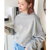 杢グレー | 綿100％無地＆ボーダー.オーバーサイズロングスリーブTシャツ | moment+