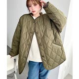 ＼ほっこりキルティング◎／キルティングノーカラーコート | moment+ | 詳細画像15 