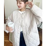 アイボリー | ＼ほっこりキルティング◎／キルティングノーカラーコート | moment+