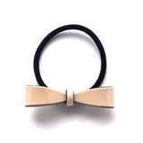 ベージュ | バイカラー リボンポニー | monamona