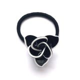 ブラック | バイカラーフラワーポニー | monamona