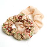 シュシュ 2個セット 花柄 無地 小ぶり | monamona | 詳細画像3 