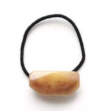 イエロー | マーブル柄アクリルポニー リングゴムが交換できる | monamona