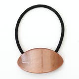 ブラウン | ヘアゴム ヘアポニー シンプル アクリル 楕円 オーバル 落ち着きカラー | monamona