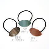 ヘアゴム ヘアポニー シンプル アクリル 楕円 オーバル 落ち着きカラー | monamona | 詳細画像2 