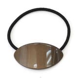 ダークブラウン | ヘアゴム ヘアポニー シンプル アクリル 楕円 オーバル 落ち着きカラー | monamona