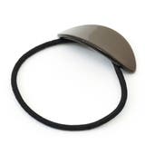 ヘアゴム ヘアポニー シンプル アクリル 楕円 オーバル 落ち着きカラー | monamona | 詳細画像4 