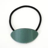 グリーン | ヘアゴム ヘアポニー シンプル アクリル 楕円 オーバル 落ち着きカラー | monamona