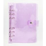 パープル | シール帳 バインダー ラメ入りクリアバインダー | monamona