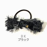 ブラック | ツイード調 リボンポニー | monamona