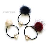 パールビジュー＆ファーヘアポニー | monamona | 詳細画像1 