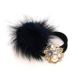 パールビジュー＆ファーヘアポニー | monamona | 詳細画像10 