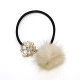 パールビジュー＆ファーヘアポニー | monamona | 詳細画像3 