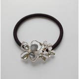 SILVER | メタルフラワーヘアゴム | monamona