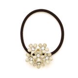 ホワイト | ヘアゴム 花モチーフ ヘアポニー | monamona