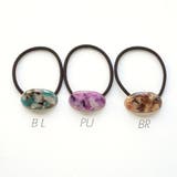 ヘアゴム オーバルタイプ マーブル柄 | monamona | 詳細画像2 