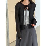 リボンメッシュカーディガン 韓国ファッション | mood in seoul | 詳細画像3 