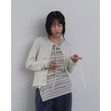 リボンメッシュカーディガン 韓国ファッション | mood in seoul | 詳細画像1 