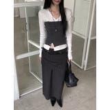 レイヤードデザイントップス 韓国ファッション | mood in seoul | 詳細画像2 