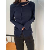 アンバランスポイントリブカーディガン 韓国ファッション | mood in seoul | 詳細画像2 