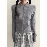 ダブルジップリブカーディガン 韓国ファッション | mood in seoul | 詳細画像4 