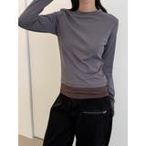 レイヤードフィットTシャツ 韓国ファッション | mood in seoul | 詳細画像1 