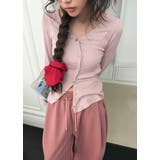 2wayボタンリブカーディガン 韓国ファッション | mood in seoul | 詳細画像1 