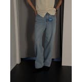 セミワイドデニムパンツ【サックスブルー】韓国ファッション | mood in seoul | 詳細画像5 