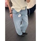 セミワイドデニムパンツ【サックスブルー】韓国ファッション | mood in seoul | 詳細画像11 