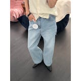 セミワイドデニムパンツ【サックスブルー】韓国ファッション | mood in seoul | 詳細画像12 