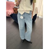 セミワイドデニムパンツ【サックスブルー】韓国ファッション | mood in seoul | 詳細画像13 