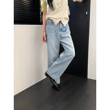 セミワイドデニムパンツ【サックスブルー】韓国ファッション | mood in seoul | 詳細画像15 