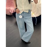 セミワイドデニムパンツ【サックスブルー】韓国ファッション | mood in seoul | 詳細画像20 