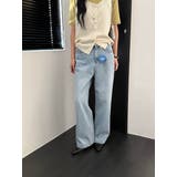 セミワイドデニムパンツ【サックスブルー】韓国ファッション | mood in seoul | 詳細画像22 