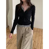 ダブルボタンレイヤードＴシャツ 韓国ファッション | mood in seoul | 詳細画像11 